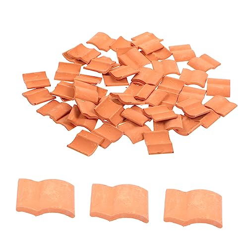 STOBOK 100 STK Mini-Steine gefälschte Dachziegelmodelle Schüttgut kreative dachziegelmodelle Dachziegel selber Machen für Kinder klein schmücken Spielzeug Sandkasten Ton von STOBOK