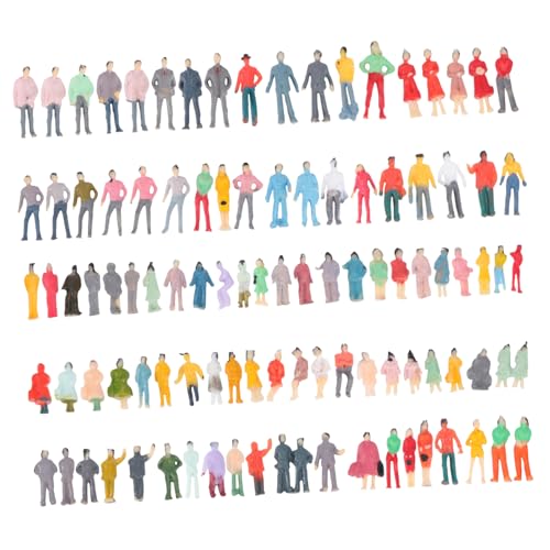 100st Simulationscharaktermodell Stadtmenschen Figur Junge Babypuppen Feengarten Liefert Diorama-Figuren Junge Puppe Wohnkultur Sitzende Menschen Figur Gemalt Plastik Material Mini von STOBOK