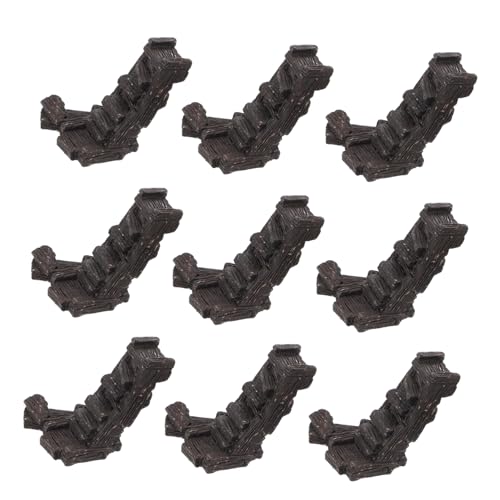 STOBOK 10Stücke Miniature Stair for Dollhouses DIY Craft Accessories for Miniature Gardens and Home Decor von STOBOK
