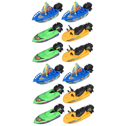 STOBOK 12 STK Bootssegeln Spielen Badespielzeug Für Babys Kinderspielzeug Schmücken Badespielzeug Für Kinder Spielzeugboote Badespielzeugboot Modellboot Kleinkind Statue Plastik Segelboot von STOBOK