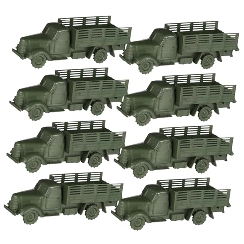 STOBOK 12 Stück Modellspielzeug für Militärfahrzeuge Kinderspielzeug winzige Lastwagen Sandtisch-LKW- Soldatenspielzeug versorgen dekoratives LKW- pp Dark Green von STOBOK