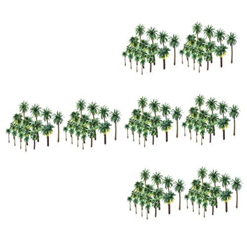 STOBOK 144 STK Künstliche Kokospalme Statische Grasbüschel Architektur Bäume Palmenfiguren Gefälschte Bäume Modellbahn Landschaft Puppenhaus-dekor Diorama Spielzeugzimmer Plastik Mini von STOBOK