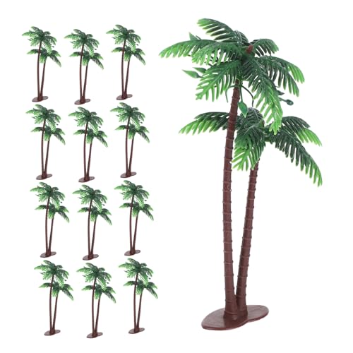 STOBOK 15 Stücke Dekorative Palm Modell Kunststoff Coconut Baum Pflanzen Decor Grün Palm Baum Festival Kunststoff von STOBOK