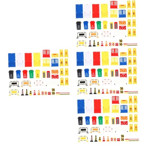 STOBOK 160 STK Simulationsrequisiten Für Straßensperren Miniatur-verkehrssperre Verkehrsmodell Spielzeug Verkehrsdidaktisches Klassisches Spielzeug Straßenschilder Spielset Puzzle Pp Kind von STOBOK
