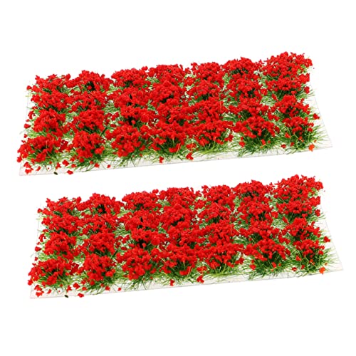 STOBOK 2 Boxen Kunstrasen-Cluster Tulpen Künstliche Blumen Glyzinien Hängende Blumen Modellbäume Sonnenblumendekor Ödland Statische Blumenbüschel Gefälschte Reben Diorama-Gras Anlage Harz von STOBOK