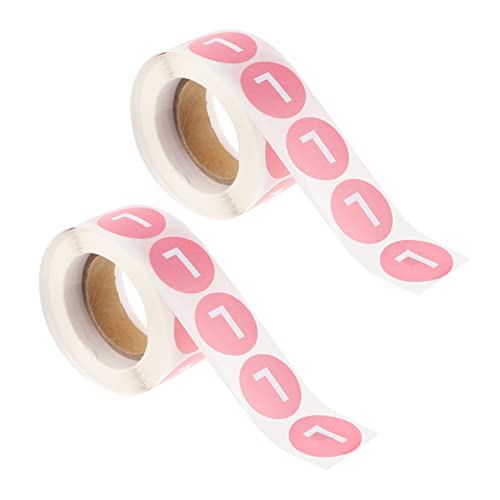 STOBOK Aufkleber Etiketten Selbstklebend Rund Für Kleidung Größe Danke Etikettenaufkleber Rund Sticker Sticker 2 Rollen Paket von STOBOK