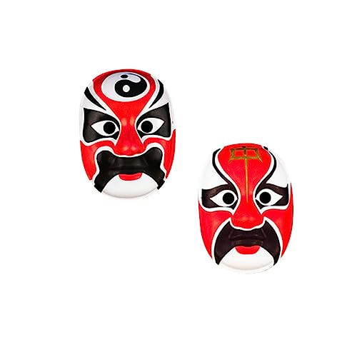 STOBOK 2 Stk Maske für Kinder Chinesische Peking-Oper Peking Oper einfache Maske Maskerade-Maske Kostümmaske aus Papier Peking-Oper Gesichtsmaske Partymaske Halloween schmücken Weiß von STOBOK