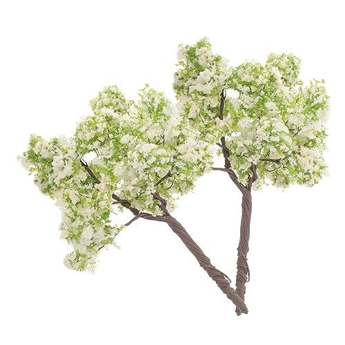 STOBOK 2 Stücke Realistische Miniatur Pflanze Fee Garten Miniatur Statuen Eisen Draht Baum Pulver Garten Ornament Chic Mini Figurine von STOBOK