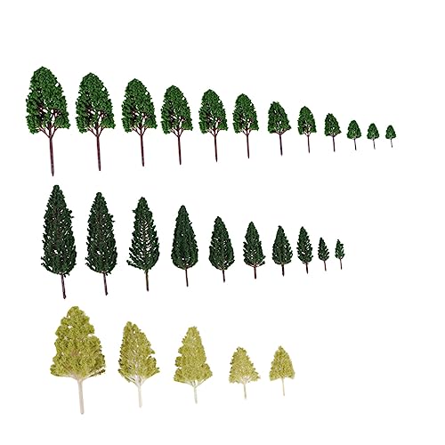 STOBOK 27 Teiliges Miniaturbaum Set Für Landschaftsmodelle Architektur Deko Mit 12 Straßenbäumen 10 Turmbaum Modellen Und 5 Pappeln Perfekt Für Dioramen Und Modellbau von STOBOK