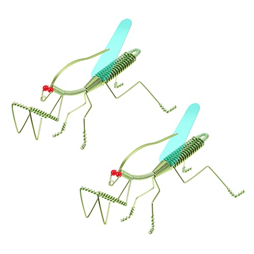 STOBOK 2St Gottesanbeterin-Modell Mantis-Figurenspielzeug Lernspielzeug für Kinder Kinderspielzeug Ornament Spielzeuge Insektenfigurenmodell realistische Mantis-Verzierung Perlmutt Metall von STOBOK