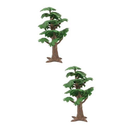 STOBOK 2st Baummodell Draussen Simulation Baumschmuck Außerhalb Kinderspielzeug Kinder Mini Modellbau Bäume Gartenverzierung Grüne Wohndekoration Gründekor Apfelbaum Pflanze Plastik von STOBOK