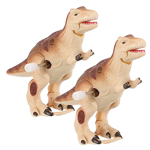 STOBOK 2st Dinosaurier-Spielzeug Uhrwerkspielzeuge Umdrehen Gehendes Aufziehspielzeug Spielzeug Zurückziehen Badewannen-dinosaurierspielzeug Baby-laufklammer Kleinkind Mini Tier Plastik von STOBOK
