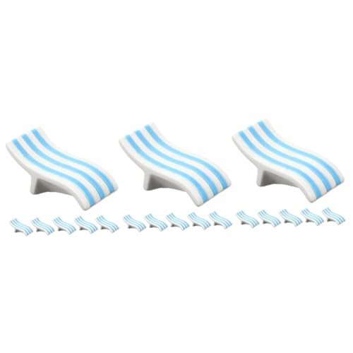 STOBOK 3 Sätze Strandkorb Dekoration Mini Möbel Mini Stuhl Mini-hausstuhl Miniatur-puppenhauszubehör Mini-stühle Strandkorb Miniatur Miniaturpuppenhausmöbel Harz 6 Stück * 3 von STOBOK