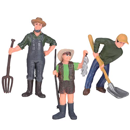STOBOK 3 Stück Bauernhof Arbeiter Modell Spielzeug Realistische Farmer Figuren Puppenhaus Mini Menschen Action- Figuren Spielsets von STOBOK