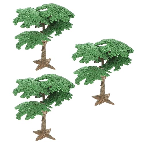STOBOK 3 Stück Kunststoff Baum Modell Kleine Simulation Kiefer Zypresse Spielzeug DIY Handwerk Eisenbahn Landschaft Pflanze für Kinder Kinder (Kleine) von STOBOK
