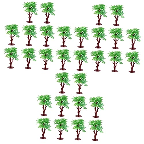 30 STK grünes Landschaftsmodell grüner vorbildlicher blumenbaum DIY Mikro tortendeko Einschulung Modelle Landschaftsmodellbaum Modellbäume Kuchen schmücken Plastikbaum Dekorationen von STOBOK