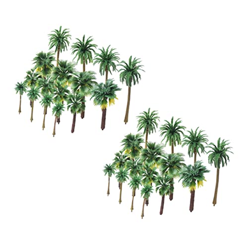 STOBOK 36st Künstliche Kokospalme Bäume Für Die Modelleisenbahn Bäume Dekorieren Mini-landschaftsmodell Modellbahn Landschaft Sandtischbaummodell Mini-Palme Plastik Modell Liefert Pflanze von STOBOK