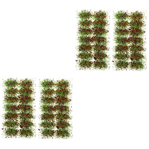 STOBOK 4 Kisten Grasschuppen scheibengardinen Ornament Mini-Pflanzen Miniaturen Anlage Modelle Miniatur-Landschaftsdekor Simulation Landschaftsdekor Glas Sandkasten Suite Dekorationen von STOBOK