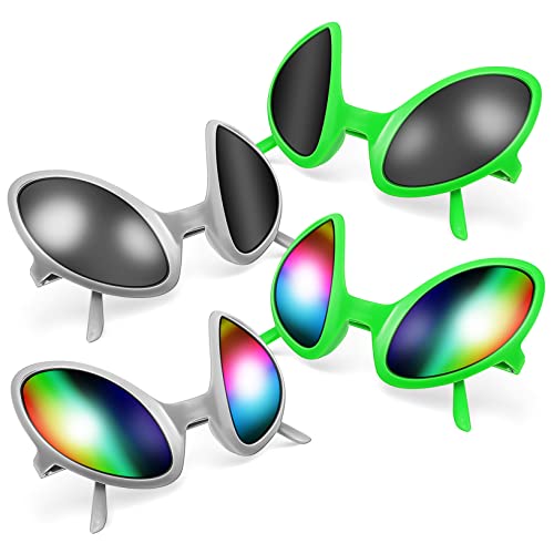 STOBOK 4 Stück Alien-Brille Cosplay-Brille Kinder-Dekoration Kinderbrille Alien-Verkleidung Lustige Sonnenbrille Alien-Partygeschenk Dekorative Brille Ausgefallene Brille von STOBOK