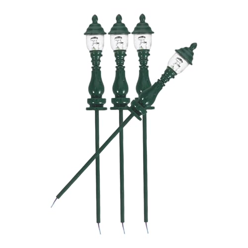 STOBOK Miniatur-gartenlampen 4 Stück Miniatur-straßenlampe Puppenhaus- von STOBOK
