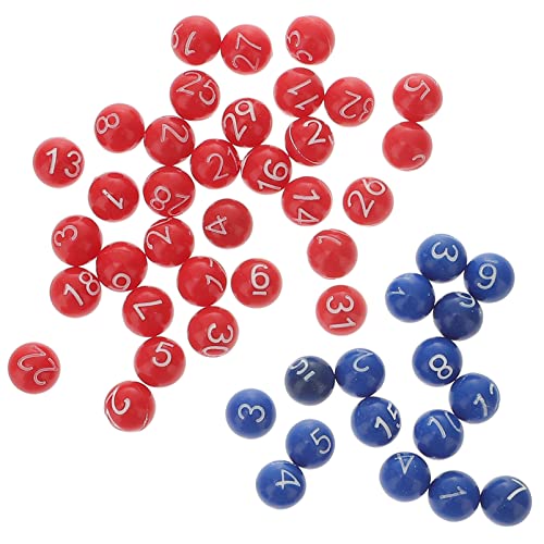 STOBOK 49 Stücke Mini-Lotterie-Maschinenball Zahlen-Bingo Bälle Nummeriert Bingo Spiel Kugeln Lottobälle Spielbälle Kugeln Plastikbälle Tischtennisbälle Bingo Bälle für Partyspiele Egg Lottoball von STOBOK