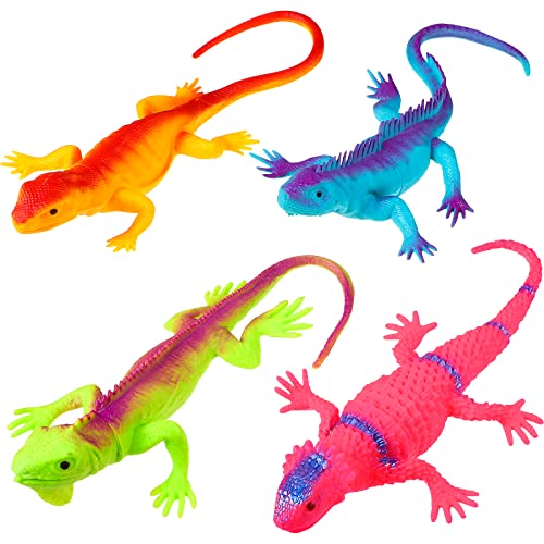 STOBOK 4pcs Eidechse Modell Silikon Tier Figur Reptil Tier Pädagogisches Modell Gefälschte Tiere Figur Realistische Eidechsen Bade Figur(Colore casuale) von STOBOK