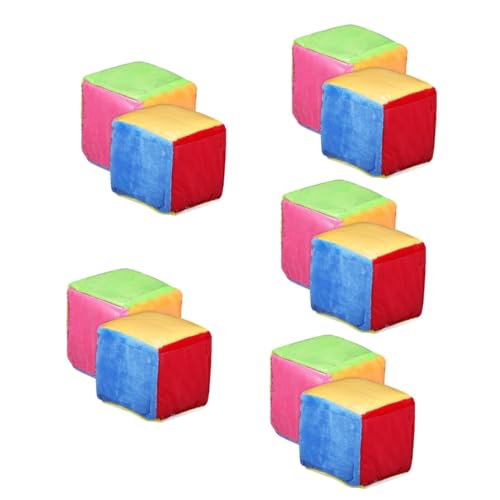 STOBOK 5 Sätze Block-plüschtier Lernwürfel Spielwürfel Mit Taschen Für Das Klassenzimmer Fotowürfel Taschenwürfel Groß Würfelspiele Spiel Kunststofffolie 2 Stücke * 5 von STOBOK