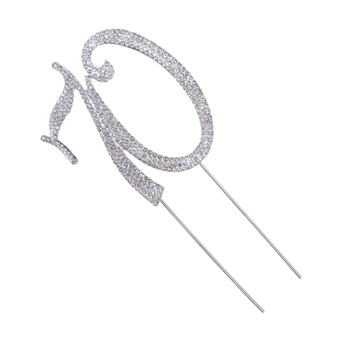 STOBOK 50. Tortendeko Geburtstag - 50Th Cake Topper Geburtstag Deko Für Frau Und Mann Glitzern Silber Strasssteine Cake Topper Für 50. Jahrestag Hochzeits Party Feier Zubehör STOBOK 50. Tortendeko Geburtstag - 50Th Cake Topper Geburtstag Deko Für Frau Und Mann Glitzern Silber Strasssteine Cake Topper Für 50. Jahrestag Hochzeits Party Feier Zubehör von STOBOK