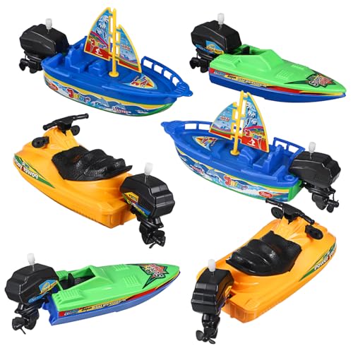 STOBOK 6 STK Bootssegeln Spielen Badespielzeug für Kinder Kleinkindspielzeug Spielzeug-Segelboot schwimmendes Bootsspielzeug Badespielzeug für Babys Kinderspielzeug Badespielzeug Boot von STOBOK