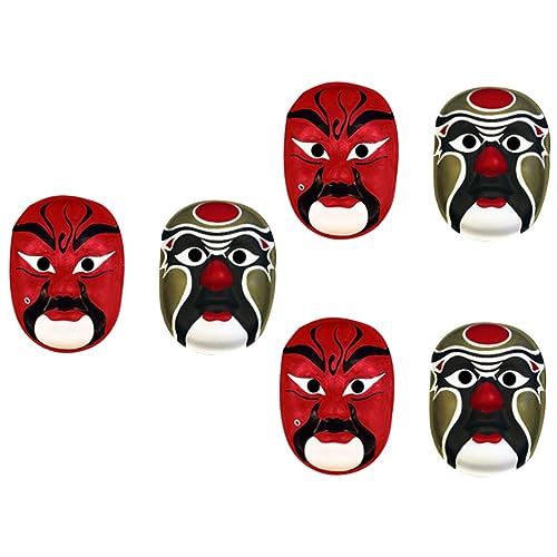 STOBOK 6 Stk Kabuki-Maske Papier Requisiten der Pekinger Oper unbemalte Maske leere Maske chinesische kulturmaske Peking-Oper Gesichtsmaske umweltfreundliche Maske Halloween Facebook Weiß von STOBOK