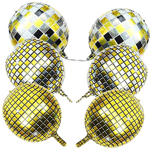STOBOK 6 Stück Disco-Kugel-Ballon Schwimmbad Ballongirlande Inflator weihnachten party weihnachtsbaumdeko hochzeitsdeko Kugelballons Wanddekoration für Geburtstagsfeier Aluminiumfolie von STOBOK