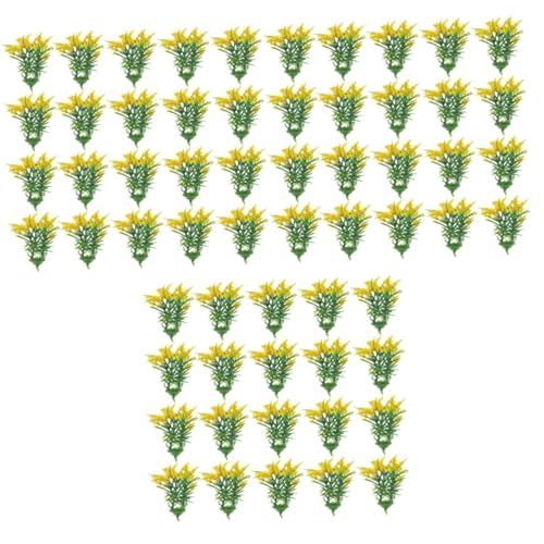 STOBOK 60 STK Mini-Kunstblumen und -Pflanzen Künstliche Pflanze Kunstpflanzen Blumenarrangementkästen Schmücken Puppenhausverzierung Puppenhaus-Requisite Miniatur kleine Pflanze Zubehör von STOBOK