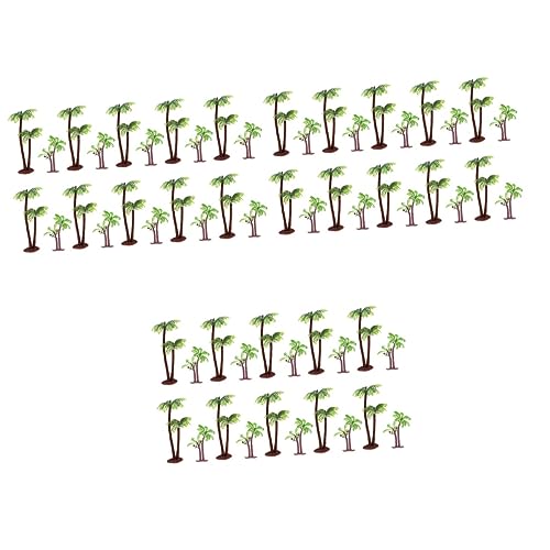 STOBOK 60 STK Mini-Cupcake Landschaft Palmenfigur Mini-künstliche Pflanzen Statuendekor kunstpflanze Modelle Modellbaum für Kuchen Palmenmodell Desserttisch schmücken Ornamente Anlage von STOBOK
