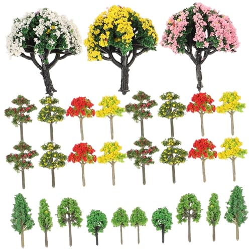 STOBOK 60 Stück Architektonisches Sandbox-modellbaum-Set Mini Gefälschte Bäume Miniaturbaum Landschaftsmodellbaum Mini-baumschmuck Fälschung Kleine Künstliche Bäume Drinnen Plastik von STOBOK
