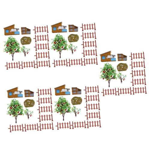 STOBOK 65 STK Simulierter Hauszaun Puppenhaus-Minipflanzen Spielen Kinderspielzeug Modelle Spielzeuge Simulationshausmodell Farmszenenmodell Geflügel der Zaun Requisiten schmücken PVC von STOBOK
