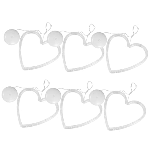 STOBOK 6Stücke Teiliges LED Hängelicht mit Saugnapf Deko für Hochzeiten Weihnachten und Partys Batteriebetriebene Herzlichter für Raumdekoration STOBOK 6Stücke Teiliges LED Hängelicht mit Saugnapf Deko für Hochzeiten Weihnachten und Partys Batteriebetriebene Herzlichter für Raumdekoration von STOBOK