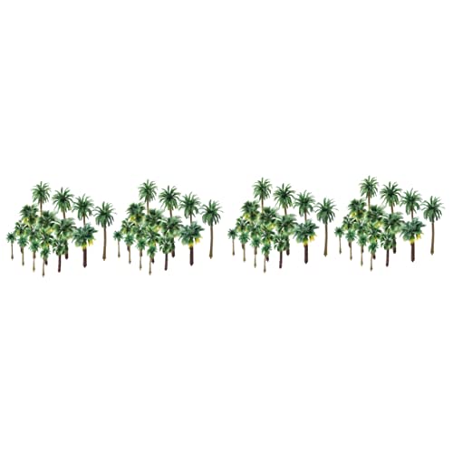 STOBOK 72 STK Künstliche Kokospalme Zubehör Für Regenwald-dioramen Mini-modellbäume Künstliche Baumpflanzen Mini-landschaftsbaum Mini-bäume Zum Basteln Grün Bahn Simulationsbaum Plastik von STOBOK