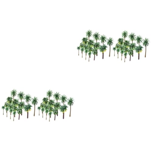 STOBOK 72 STK Künstliche Kokospalme Miniatur-modellbaum Miniaturbäume Grüner Landschaftsbaum Miniaturen Künstliches Baummodell Modellbahn Landschaft Statisch Plastik Kleiner Baum Statue von STOBOK