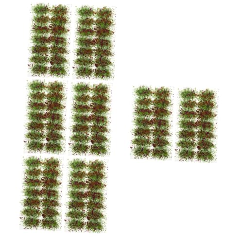 STOBOK 8 Kartons Grasschuppen Miniaturornament Pflanzendekor scheibengardinen Modelle Anlage Kunstrasen-Cluster Miniatur Hausschmuck Bahn Vegetation Plattform Dekorationen falsches Gras von STOBOK