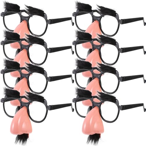 STOBOK 8 Stück Lustige Brillen Mit Nase Augenbrauen Und Bart Kostümrahmen Falsche Nase Brille Knifflige Requisiten Für Partygeschenke Halloween-Kostümzubehör STOBOK 8 Stück Lustige Brillen Mit Nase Augenbrauen Und Bart Kostümrahmen Falsche Nase Brille Knifflige Requisiten Für Partygeschenke Halloween-Kostümzubehör von STOBOK