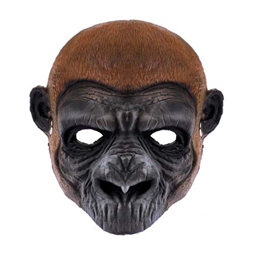 STOBOK Grusel Affenmasken PU- Schaum Affenmasken Halloween- Tierkopfmasken Neuheit Vollgesichtsmaske für Halloween- Kostüm- Cosplay- Party Tier Kostüm Requisiten von STOBOK