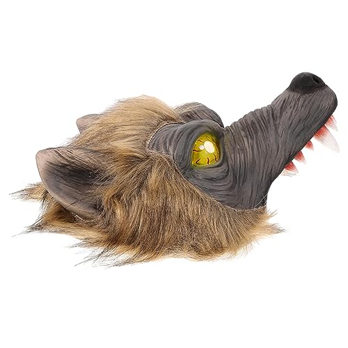 STOBOK Halloween-werwolfgesicht Dekorative Halloween-maske Werwolf-kostüm-requisite Halloween-werwolf-maske Maske Für Karneval Tierkopfmaske Emulsion Menschlicher Kopf Kostüme Kind von STOBOK