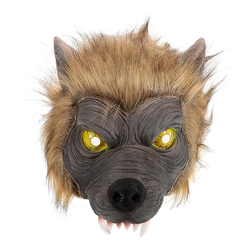 STOBOK Halloween-werwolfgesicht Wolfskostüm Wolf-cosplay-maske Maske Für Karneval Foto-requisiten Kostümzubehör Partymaske Karneval-maske Cosplay-party-maske Kind Tier Emulsion Kostüme von STOBOK