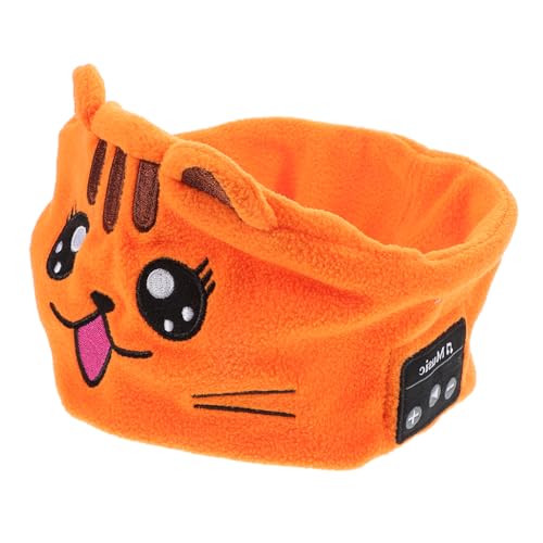 STOBOK Kopftuch Mit -musik Panda-partyzubehör Tierstirnbänder Zum Waschen Des Gesichts Panda-kopfhörer Gesichtsband Panda Ohren Stirnband Orange Polyester von STOBOK