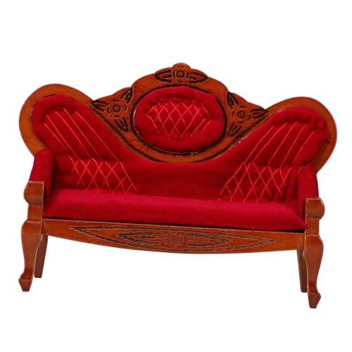 STOBOK Mini Puppenhaus Sofa Puppenhaus Möbel Sofa Vintage Braune Sofastuhl für DIY Puppenhausdekoration STOBOK Mini Puppenhaus Sofa Puppenhaus Möbel Sofa Vintage Braune Sofastuhl für DIY Puppenhausdekoration von STOBOK