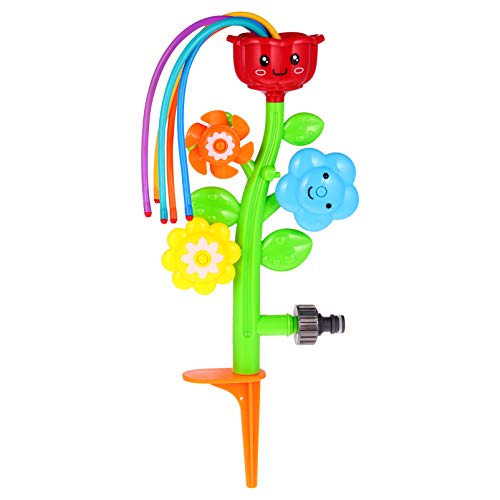 STOBOK Outdoor Wasser Spray Sprinkler Hinterhof Spinning Blume Sprinkler Spielzeug Blume Form Swirl Spiel Spielzeug für Kinder Kleinkinder Im Freien Spielen von STOBOK