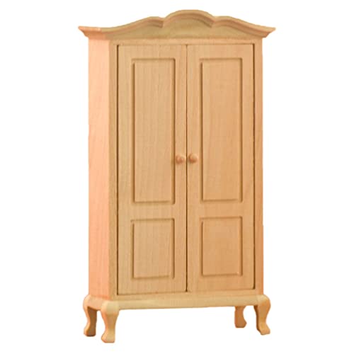 STOBOK Puppenhaus Schrank Holz Mini Kleiderschrank: Miniatur Holzschrank Puppenstube Miniatur Möbel 1: 12 Puppenhaus Vitrine Möbel Schlafzimmer Wohnzimmer Zubehör Mikrolandschaft Dekoration STOBOK Puppenhaus Schrank Holz Mini Kleiderschrank: Miniatur Holzschrank Puppenstube Miniatur Möbel 1: 12 Puppenhaus Vitrine Möbel Schlafzimmer Wohnzimmer Zubehör Mikrolandschaft Dekoration von STOBOK