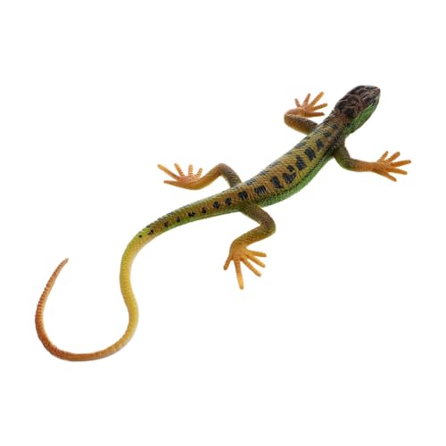 STOBOK Realistische Eidechsenfigur - Kunststoff Eidechse Spielzeug Actionfigur Reptil für Sammlung, Wissenschaft, pädagogische Requisiten, Streiche, Heimdekoration (Grün) von STOBOK