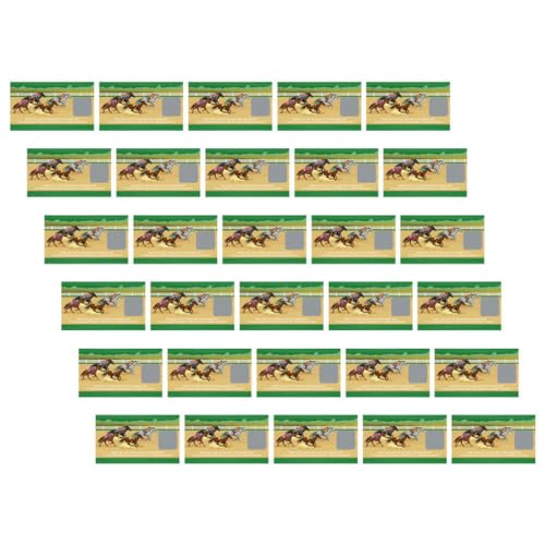 STOBOK Rubbelkarten Für Pferderennen 60 Stück Lustige Pferde-Derby-Partyspielkarten Festliche Tombola-Tickets Aktivitätszubehör Für Kinder Und Erwachsene von STOBOK