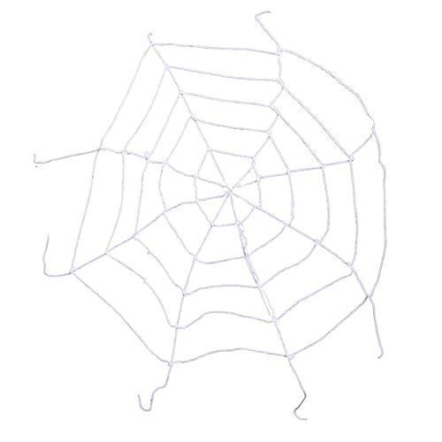 STOBOK Glitzervorhang aus Perlen Verzierungen geschmückt Themberchaud-Plüsch Geist Spielzeug gefälschtes Spinnennetz Halloween-Dekor bilden schmücken Kleidung Requisiten Weiß von STOBOK